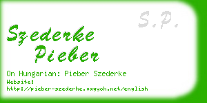 szederke pieber business card
